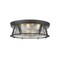 Z-Lite Cape Harbor 4 Light Flush Mount, Matte Black & Clear 491F4-MB - alternate 1